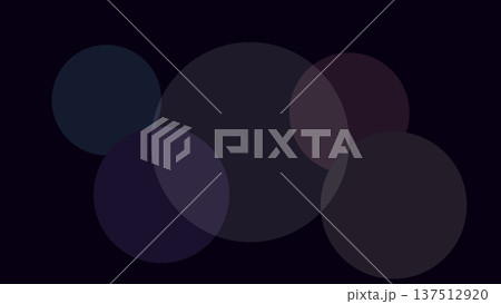 Large overlapping bokeh circles in various pastel tones scattered over a black background, evoking dreamy softness and abstract digital ambience. 137512920