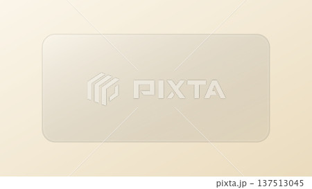 Rounded light beige rectangle on minimal cream background with subtle shadows, forming clean flat interface shape for UI or digital display layout. 137513045