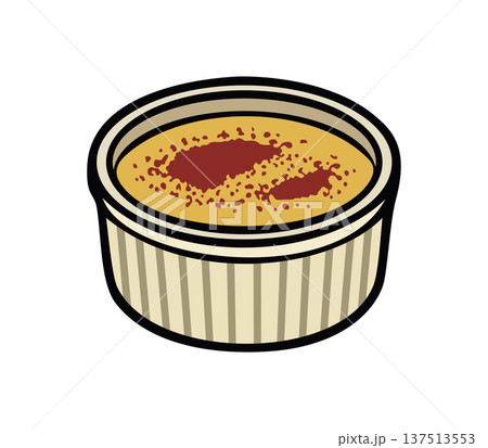 Julienne. Traditional plate of French cuisine. Vector isolated illustration Julienne. Traditional plate of French cuisine. Vector isolated illustration 137513553