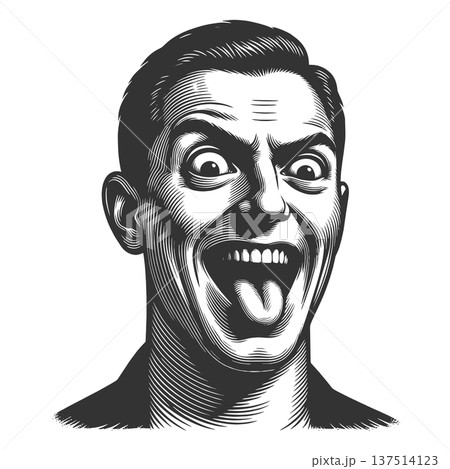 Man Screaming with Intense Expression raster 137514123