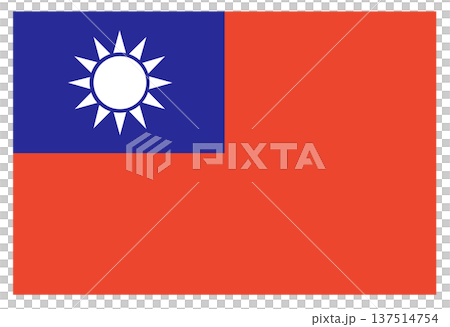 Taiwan National Flag Illustration. 137514754