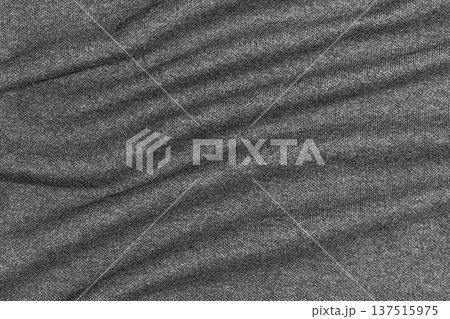 Rippled grey textile waves for visual backgrounds Rippled grey textile waves for visual backgrounds 137515975