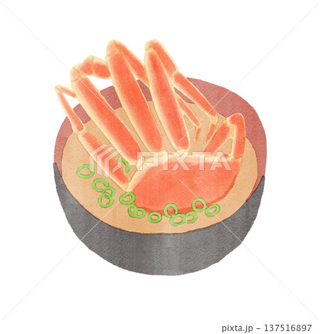 蟹の味噌汁のイラスト 蟹の味噌汁のイラスト 137516897