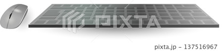 おしゃれなキーボドとマウスのイラスト おしゃれなキーボドとマウスのイラスト 137516967