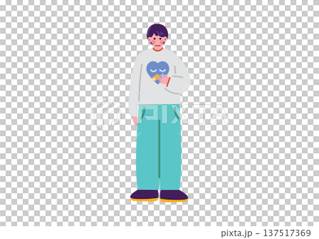 精神疾患を抱える男性のイラスト 精神疾患を抱える男性のイラスト 137517369