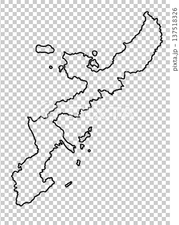 沖縄県の地図（白地図） 137518326