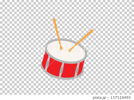 Simple and cute snare illustration Simple and cute snare illustration 137518493