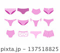 Women underwear. Collection of doodle style elements. 137518825
