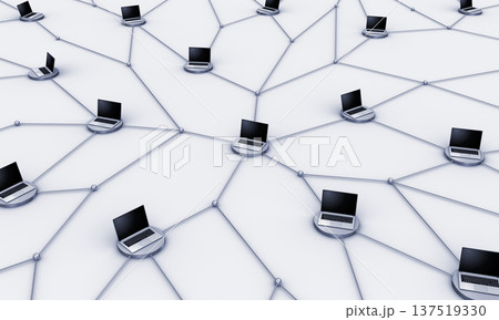 ノートパソコンのネットワーク 137519330