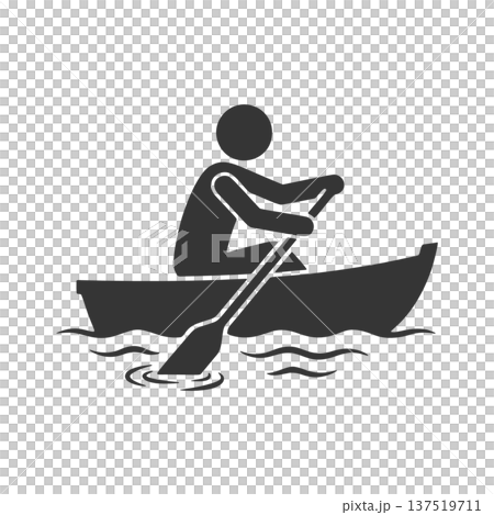 划艇輪廓圖標 137519711