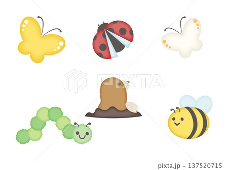 春の野原の虫のイラスト 137520715