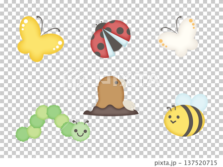 春の野原の虫のイラスト 137520715