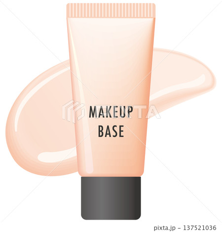 ベージュ系メイク下地とテクスチャスウォッチ ベージュ系メイク下地とテクスチャスウォッチ 137521036