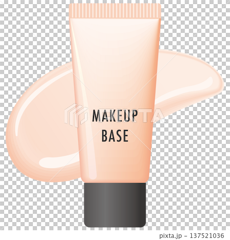 ベージュ系メイク下地とテクスチャスウォッチ ベージュ系メイク下地とテクスチャスウォッチ 137521036