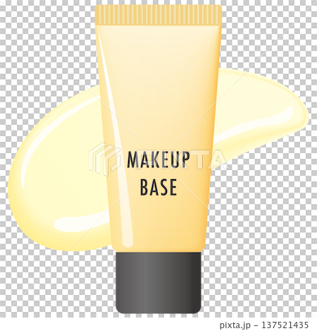 Yellow makeup primer and texture swatches 137521435
