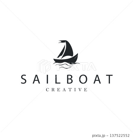 Sailboat Fishing Boat Logo Design for Traditional Fishing Business Branding 137522552
