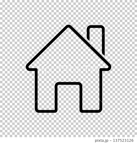 Simple vector icon of a house (home) 137523126
