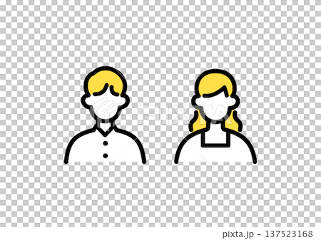 男女大學生插畫 男女大學生插畫 137523168