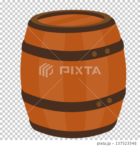 Simple wine barrel illustration Simple wine barrel illustration 137523548