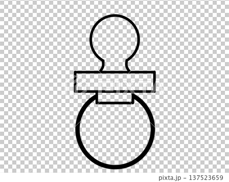 おしゃぶりアイコン　シンプル　黒 137523659
