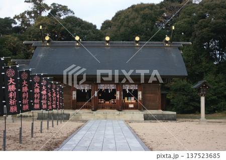 島根県松江市!松江護國神社の拝殿 島根県松江市!松江護國神社の拝殿 137523685