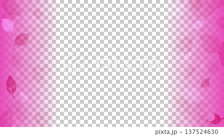 鮮やかなピンク色の葉っぱの背景 137524630