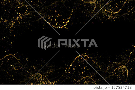 Wavy isolated gold pattern, small mosaic on black background Wavy isolated gold pattern, small mosaic on black background 137524718