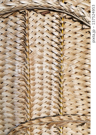 woven mats of dried coconut leaves woven mats of dried coconut leaves 137524953