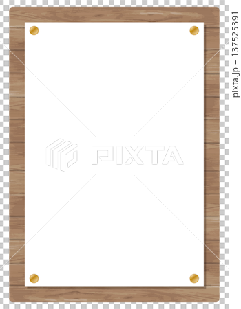 貼在豎板上的紙質插圖框 貼在豎板上的紙質插圖框 137525391