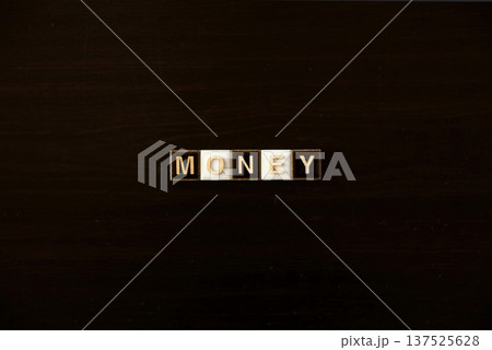 「MONEY」の文字タイル:お金、金融、投資のコンセプト 「MONEY」の文字タイル:お金、金融、投資のコンセプト 137525628