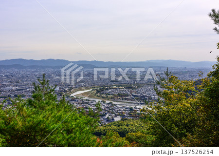 嵯峨野嵐山　小倉山山頂からの眺望 137526254
