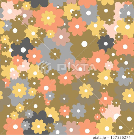 Floral abstract  semless pattern, vector 137526274