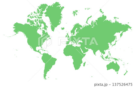 世界地図のシルエットイラスト　world map 137526475