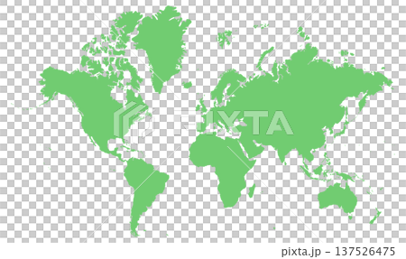 世界地図のシルエットイラスト　world map 137526475