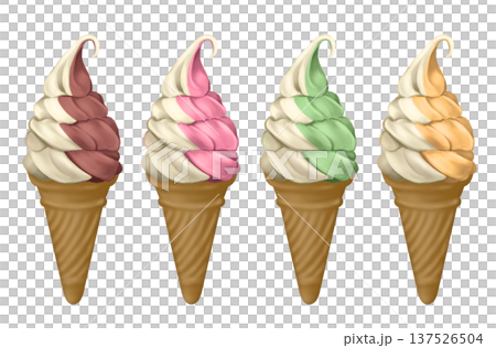 ミックスソフトクリーム バニラチョコ ソフトクリーム アイスクリーム 137526504