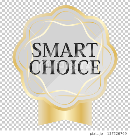 Luxurious spring promotional emblem in pale gray and gold Luxurious spring promotional emblem in pale gray and gold 137526769