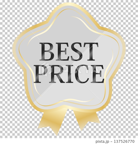 Luxurious spring promotional emblem in pale gray and gold Luxurious spring promotional emblem in pale gray and gold 137526770