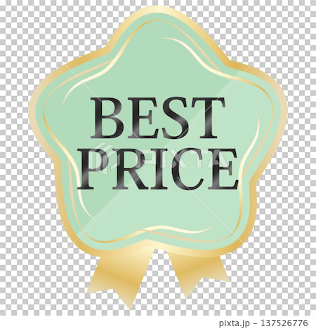 Luxurious spring promotional emblem in mint and gold Luxurious spring promotional emblem in mint and gold 137526776