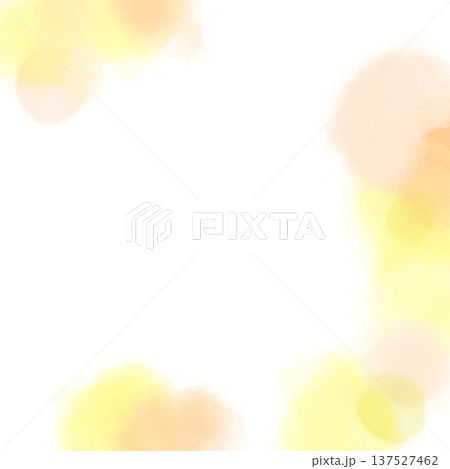 水彩で描く黄色い春の花のようなフレーム背景イラスト 137527462