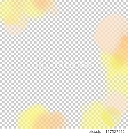 水彩で描く黄色い春の花のようなフレーム背景イラスト 137527462