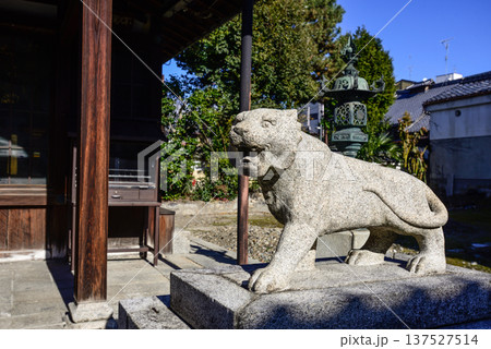 建仁寺塔頭寺院　両足院鎮守社　毘沙門天堂　狛虎 137527514