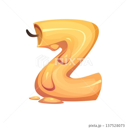 Pirate font or cartoon Caribbean corsairs typeface, vector English alphabet type. Piracy typography letter Z in shape of wax candle stub for pirate seafaring font or corsair sailing adventure typeface 137528073