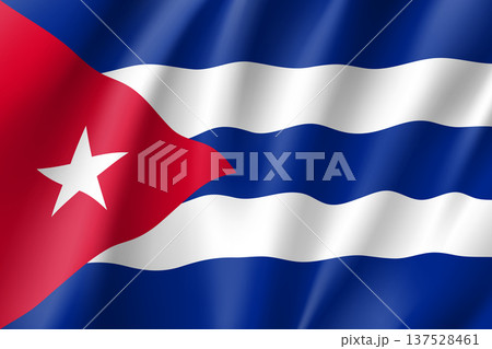 Flag Cuba realistic icon 137528461