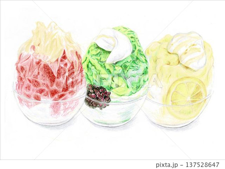 かき氷イラスト かき氷イラスト 137528647