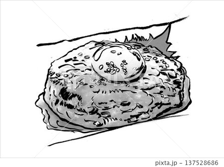 ハンバーグ　イラスト 137528686