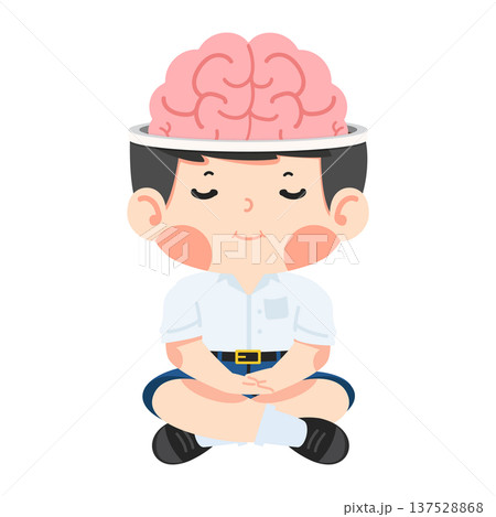 Young Student Practicing Mindful Meditation Young Student Practicing Mindful Meditation 137528868