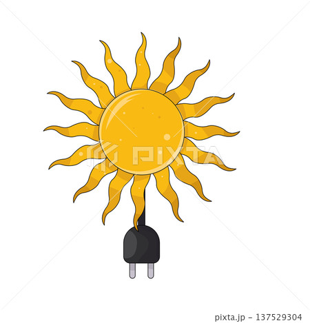 Illustration of Sun energy Illustration of Sun energy 137529304