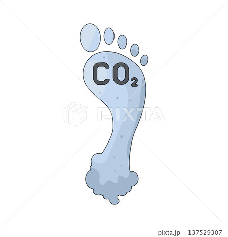 Illustration of Carbon footprint 137529307