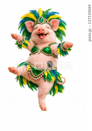 サンバを踊る子豚 137530084