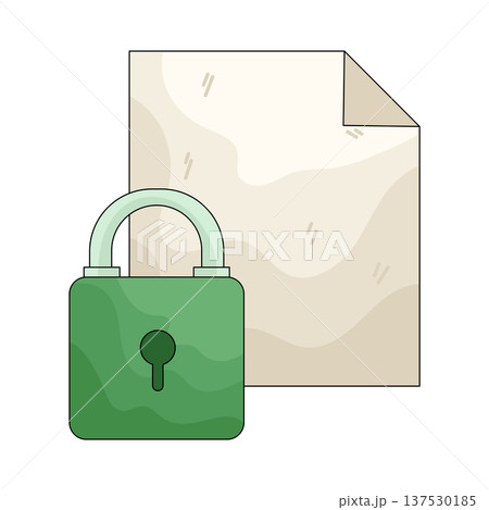 Illustration of locked file 137530185